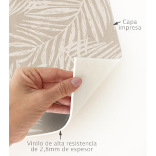 Set de 4 individuales de vinilo CERAMIKO, Hojas beige 4u-30x45 cm