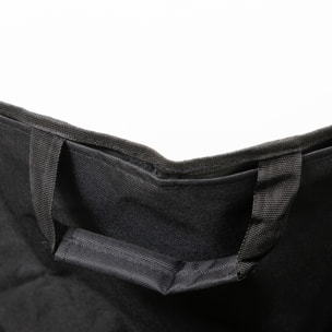Chaise de camping pliable avec sac de transport et pochette de rangement acier oxford noir