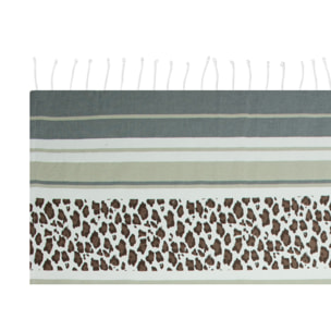 Telo Mare Fouta Modello Multi Safari Con Frange