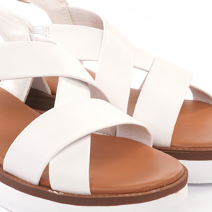 SANDALO ZEPPA INCROCIATO BIANCO