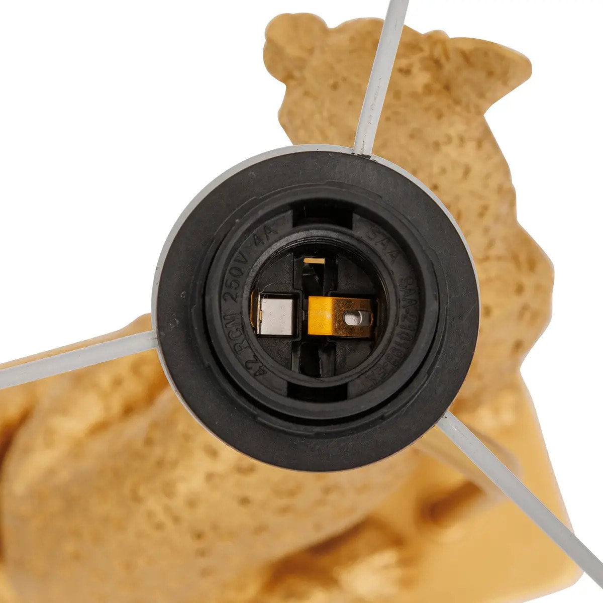 Lampe à poser champignon secteur Gepi doré H47,5cm