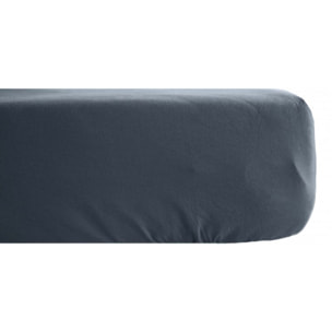 Drap housse Palace pur coton teint lavé 63 fils/cm² Vent du sud  -  Palace Granit