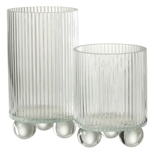 J-Line photophore Clara - verre - transparent - large