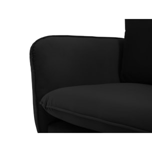 Fauteuil "Vienna" en velours noir