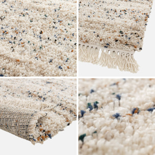 Tapis intérieur avec motif tacheté créme RICHIE