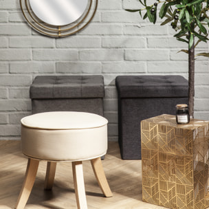 Tabouret Romeo Beige - Lot De 2