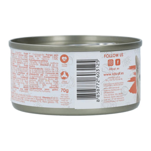 Kit Cat Lata Gravy - Pollo & Salmón 70 g Comida húmeda para gatos en salsa