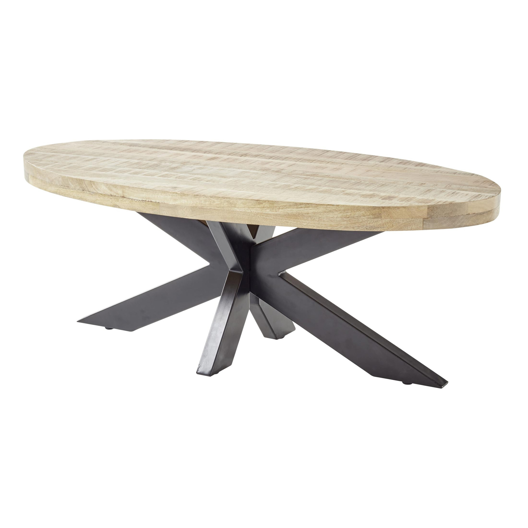 Manzanilla - table basse - bois massif et noir - 120 cm - Bois