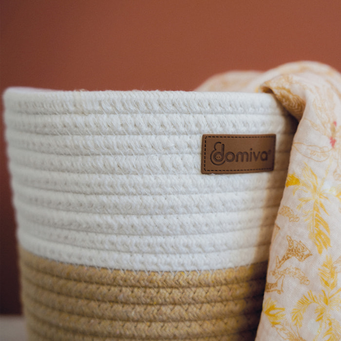 Lot de 2 panières de rangement pour bébé - Naturel