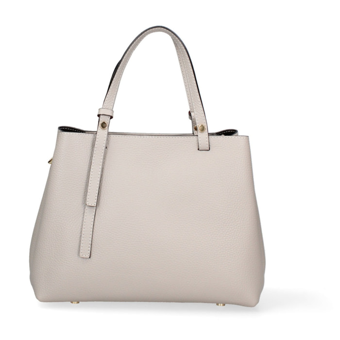 Borsa a mano da donna Made in Italy - Modello Novara Ultra - 100% pelle - 28.0 x 21.0 x 12.0 cm