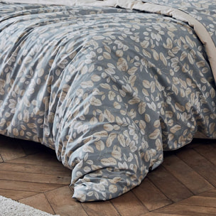 Housse de couette en percale esprit cocooning - Gris