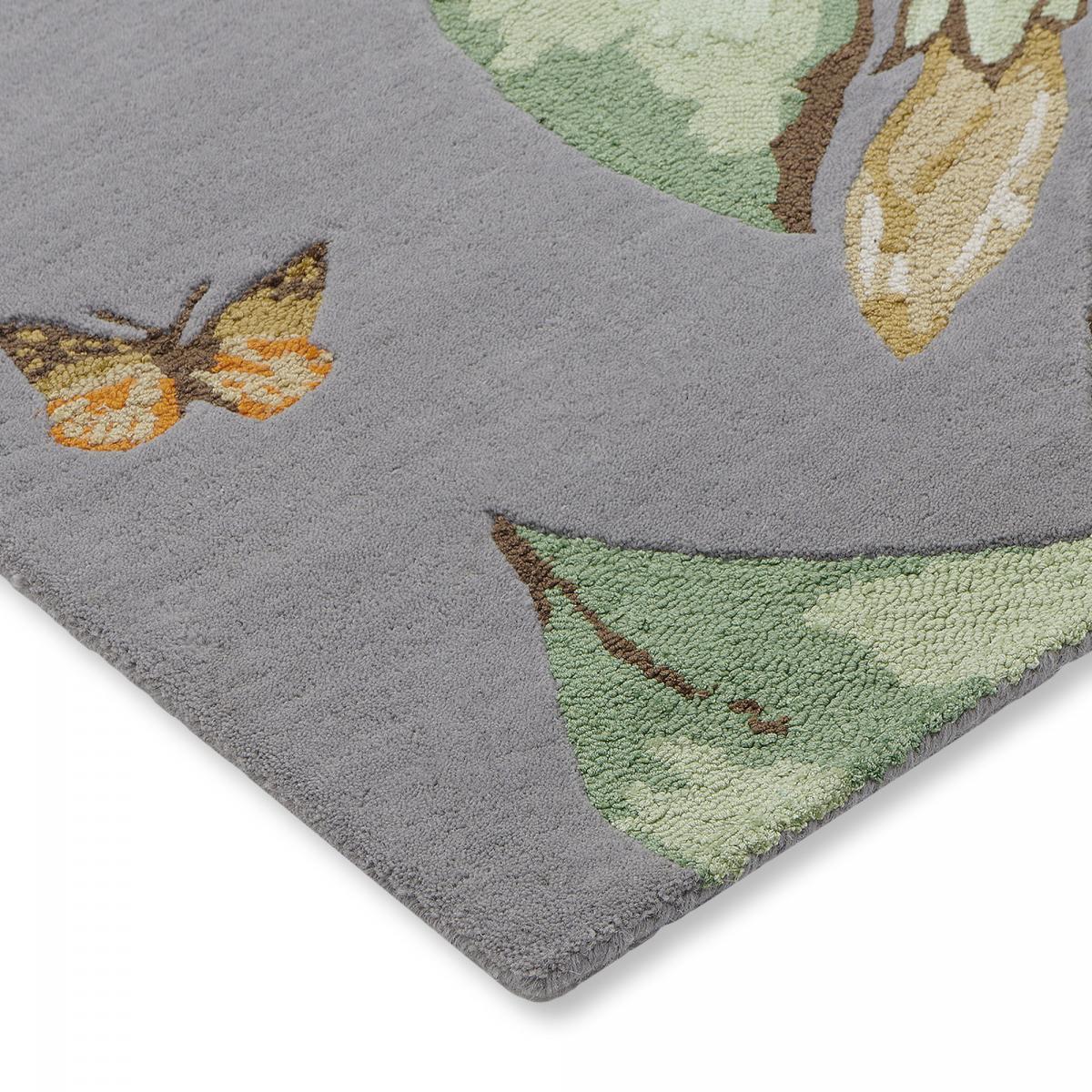 Tapis salon et chambre fait à la main en laine motif floral LUYO