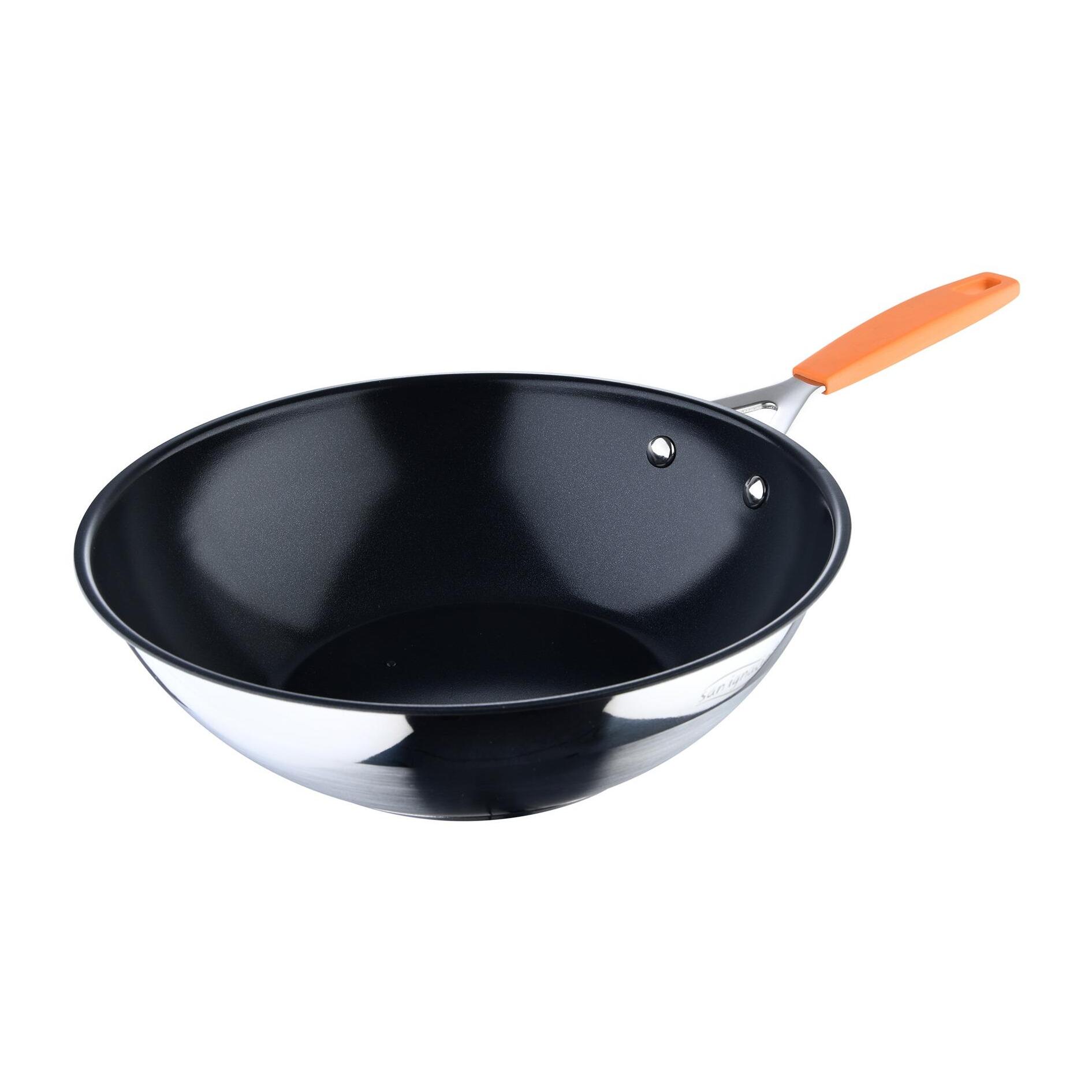Juego de Sartén Asador 28x28cm + Wok Ø28cm en aluminio forjado para inducción COMPACT San Ignacio