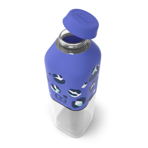 Bouteille réutilisable Positive M 500ml bleu Léopard