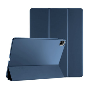 Étui Smart Cover iPad Pro 12.9 pouces (2018/2020/2021) Bleu à Rabat avec Support