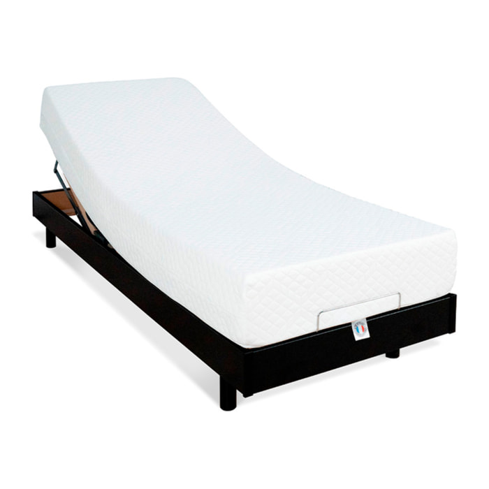 Ensemble Flex 1 place | Sommier électrique + Matelas Mémoire de forme