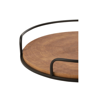 J-Line plateau - ijzer - zwart - set de 2