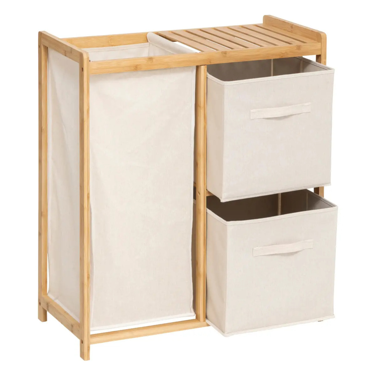 Étagère "Tidy Box" avec paniers en bambou marron 66x33,3cm