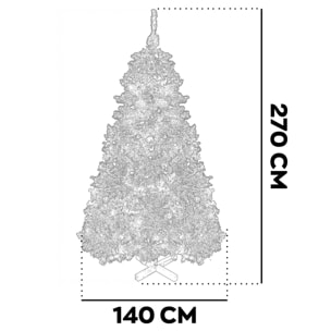 Cupid - Albero di Natale con luci LED ø140x270H cm, 2500 rami