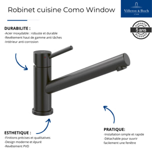 Robinet cuisine rabattable VILLEROY ET BOCH Como Window