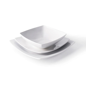 Service de table 18 pièces Excelsa – Shiny, Céramique Blanc