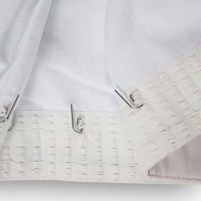 Rideau Phonique Occultant et Thermique 'MOONDREAM' galon fronceur - Gris Galet