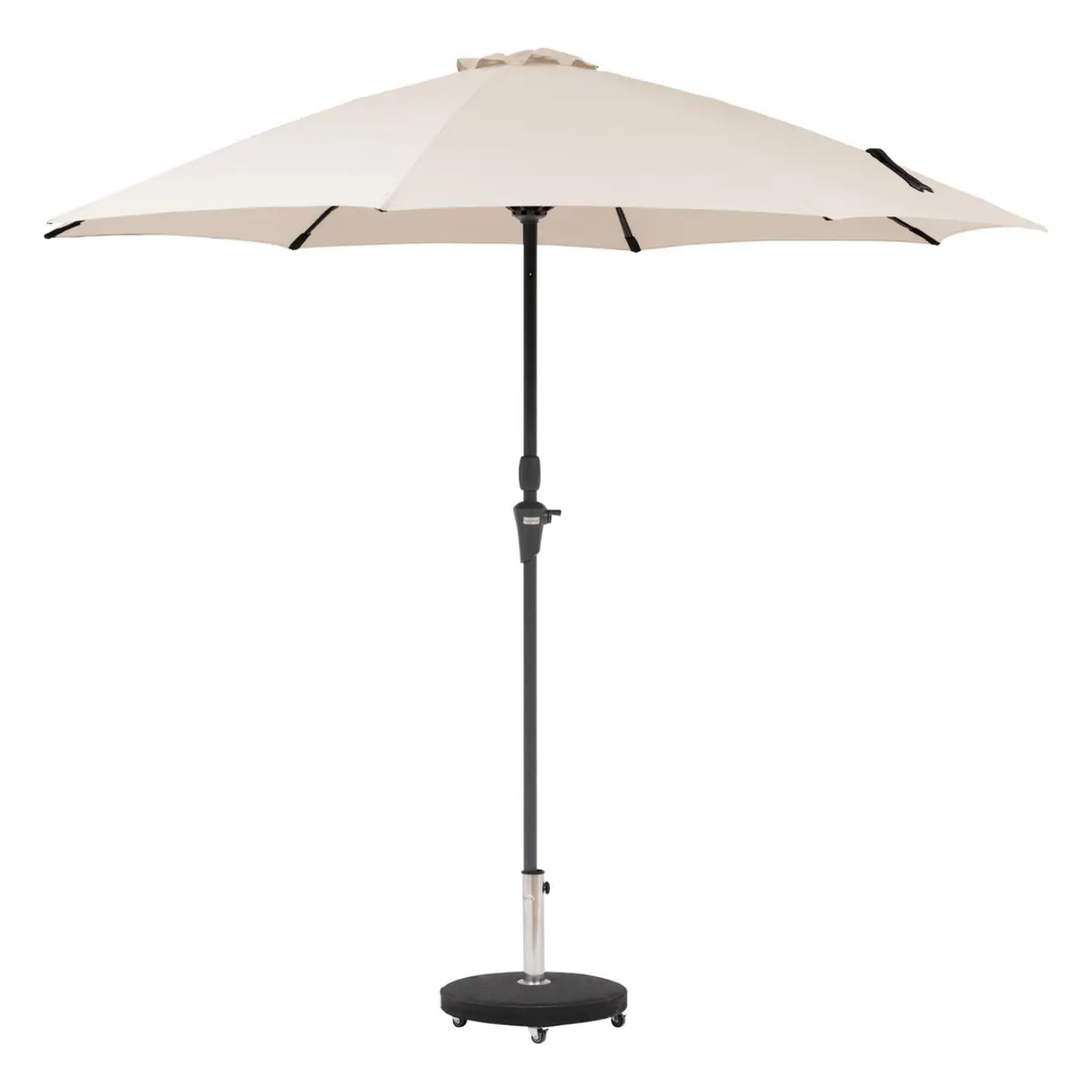 Parasol droit rond "Sisko" blé 2, 7m