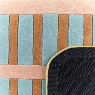 PANTONE - Tapis en laine fait main RAYON TENDRE à motif graphique