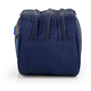 Estuche triple Gabol SKULL azul y resistente al agua