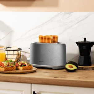 Cecotec Grille-pain vertical Toast&Taste 1000 Retro Double Inox