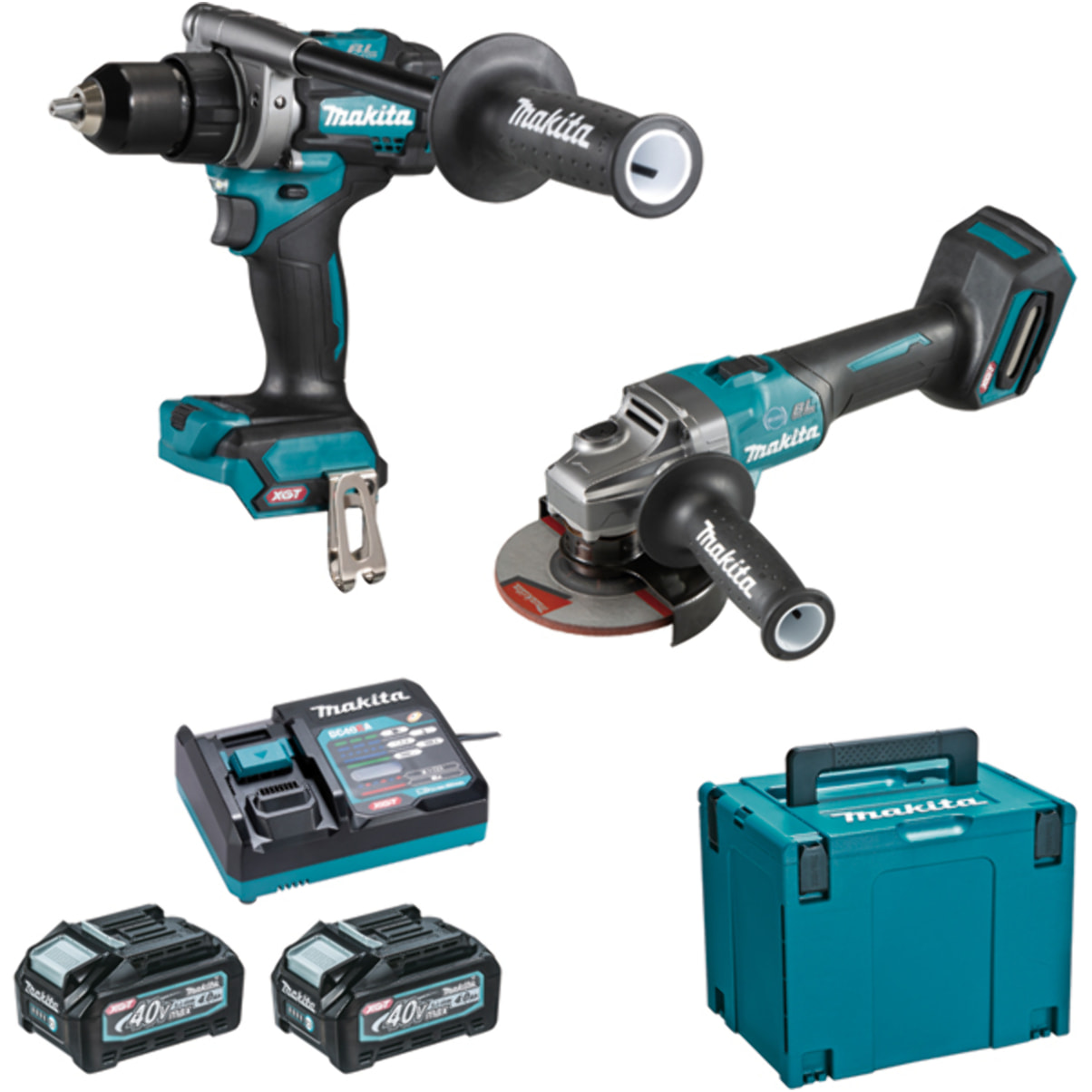 Juego de 2 máquinas 40 V max Li-Ion 4 Ah XGT (DF001G + GA005G) MAKITA - DK0124G201