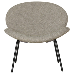 Fauteuil en tissu vert chiné SACHA