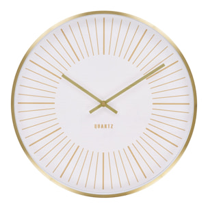 Takamaka - Orologio da parete in alluminio dorato con movimento silenzioso ø40 cm