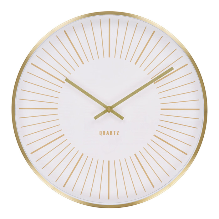 Takamaka - Orologio da parete in alluminio dorato con movimento silenzioso ø40 cm