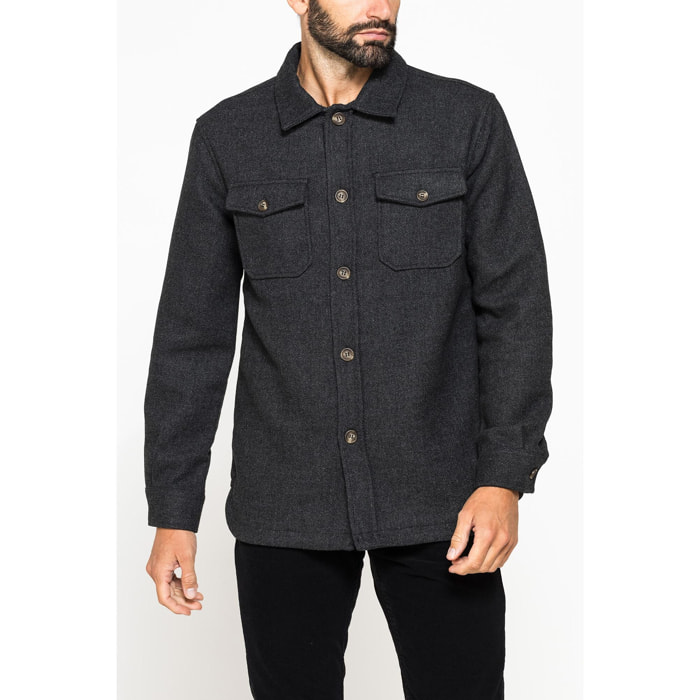 GIACCA CAMICIA IN TESSUTO PESANTE SFODERATO