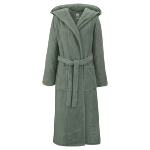 Peignoir coton mélangé 300 g/m² uni vert Teddy kaki