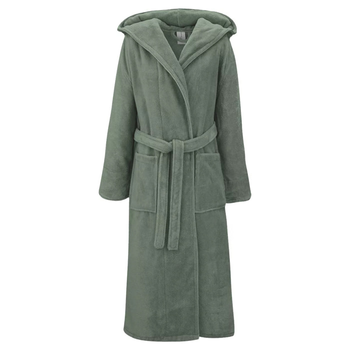 Peignoir coton mélangé 300 g/m² uni vert Teddy kaki