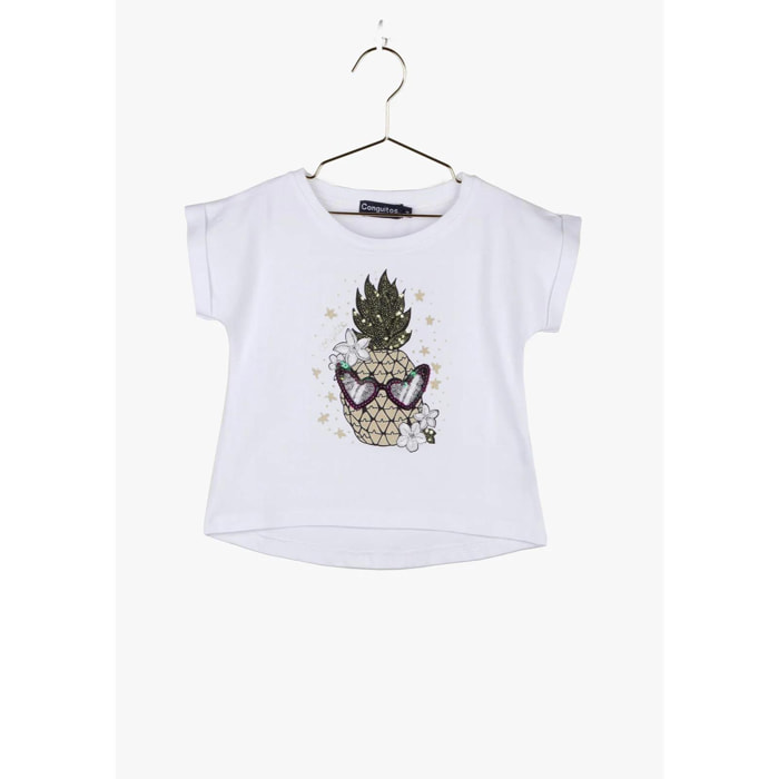 Camiseta de Niña Piña Brillo Oscuridad