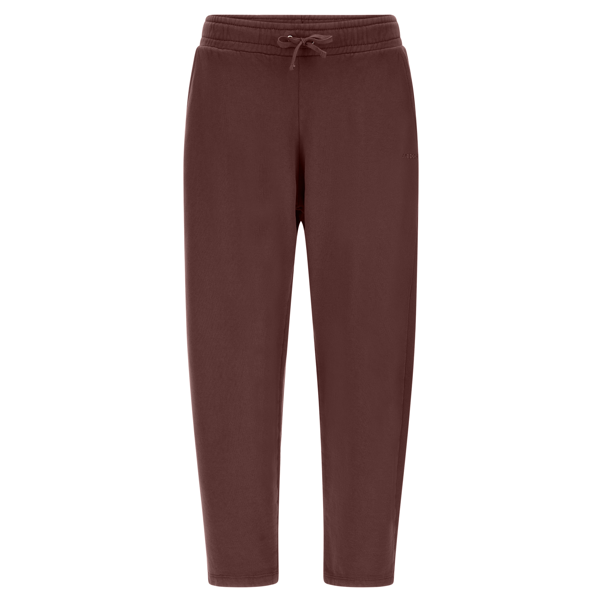 Pantaloni joggers cropped in felpa invernale tinta in capo