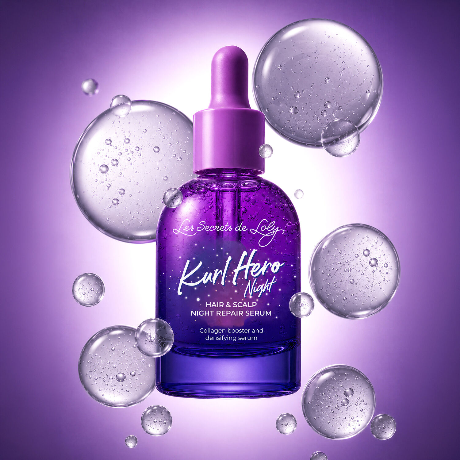Kurl Hero Night - Sérum de Nuit Booster de Collagène et Densifiant 50ml