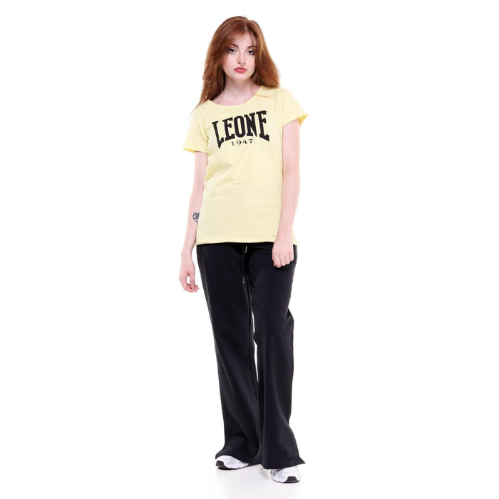 Camiseta de mujer de manga corta con gran logo Welcome Back
