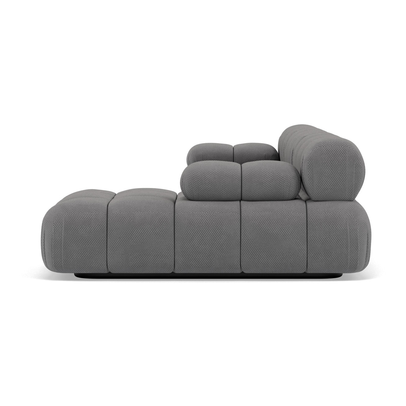Ruby - canapé modulable d'angle droit 4 places en velours texturé - Gris