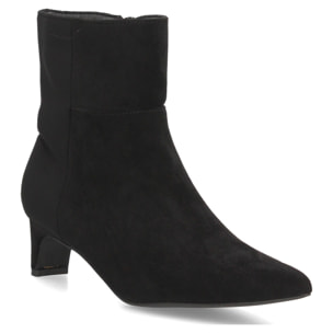 Botines de ante elegantes de tacón bajo femenino