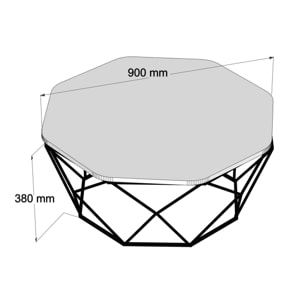 Mesa auxiliar,100% tablero de aglomerado rechapado en melamina, color roble