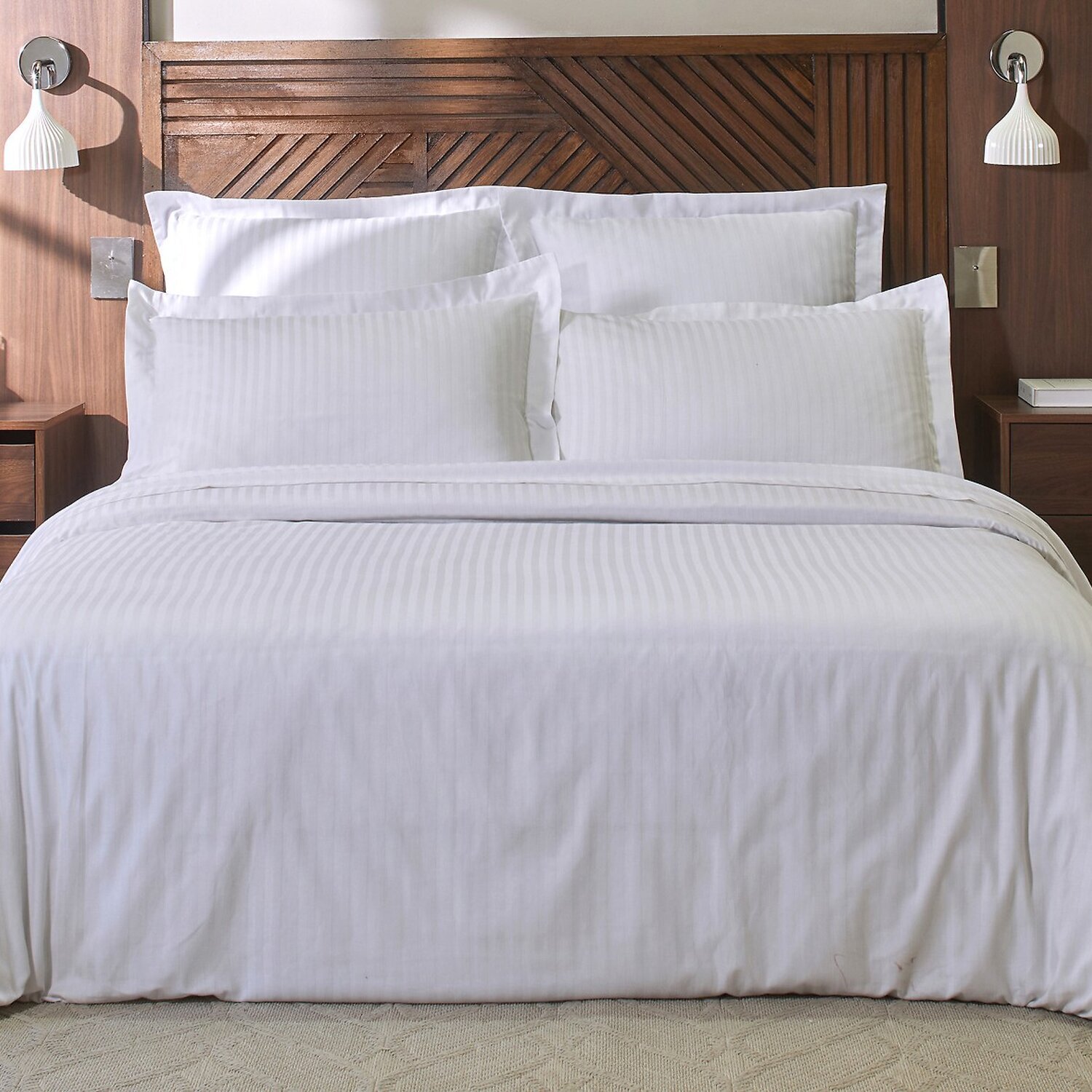 Lot de deux taie d'oreiller 100% satin coton amboise