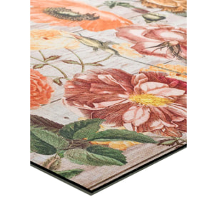 RICCI Alfombra lavable de cocina diseño floral multicolor, varias medidas disponibles.