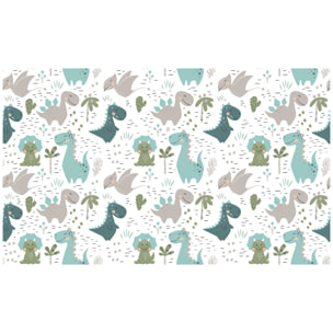 Rouleau revêtement adhésif vinyle au mètre - Sticker lavable Cuisine Meuble Armoire Porte - DINOSAURES EN FAMILLE