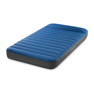Intex 64011 - Materasso Gonfiabile Camping Singolo in TPU, Blu, con Pompa Elettrica Portatile, 99x191x22 cm