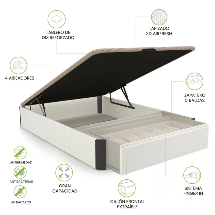 Canapé Luxury Premium 3D Blanco - Grafito