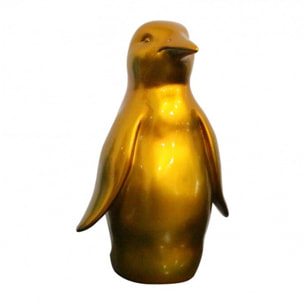 Statuette pingouin doré en résine H30cm - GRÖL